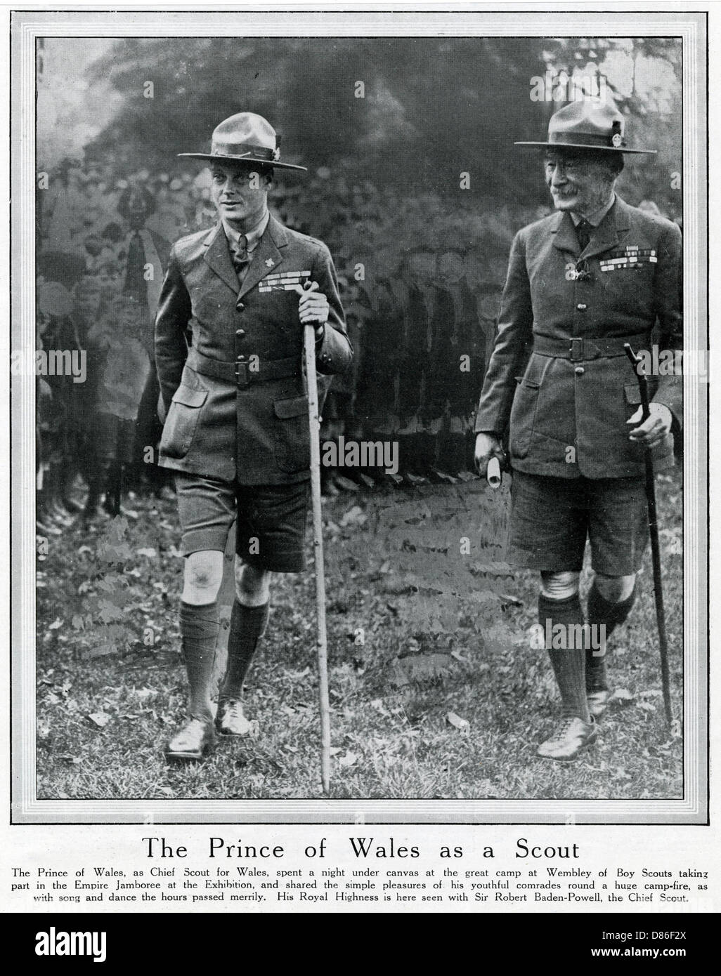 Prince Edward et Robert Baden-Powell Banque D'Images