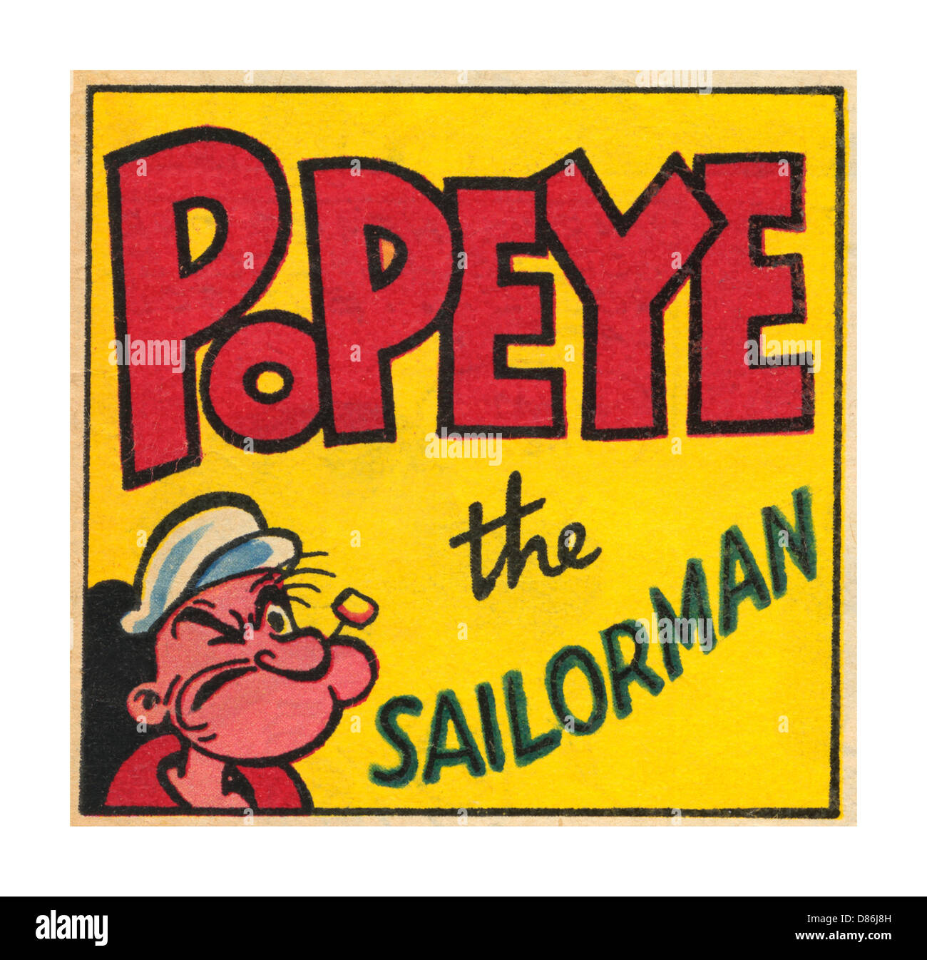 Popeye le marin l'homme est un héros de bande dessinée personnage de dessin animé qui est apparu dans les bandes dessinées et dessins animés Banque D'Images