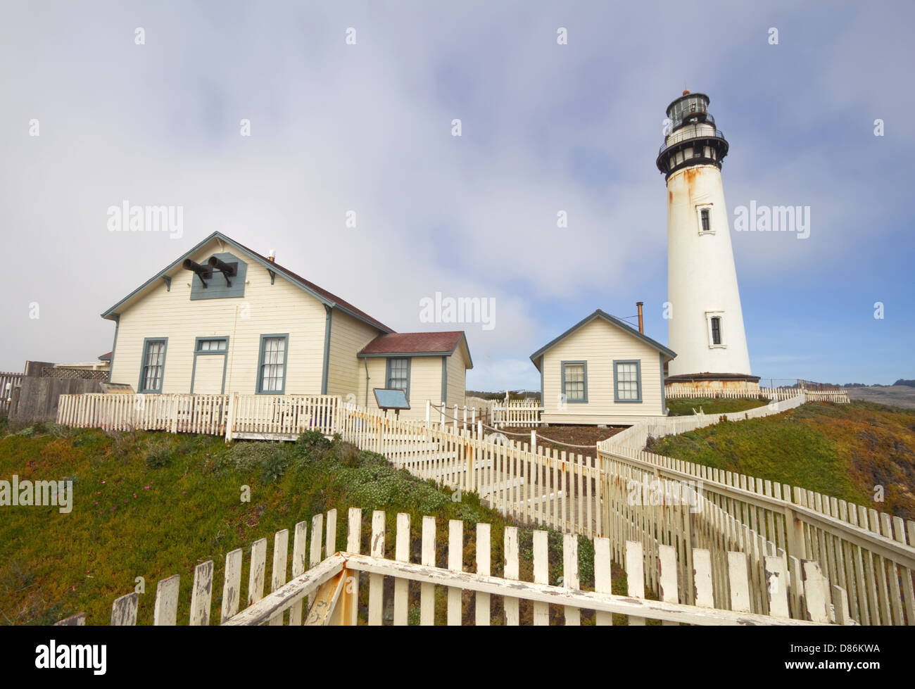 Le Pigeon Point phare sur la côte centrale de Californie Banque D'Images