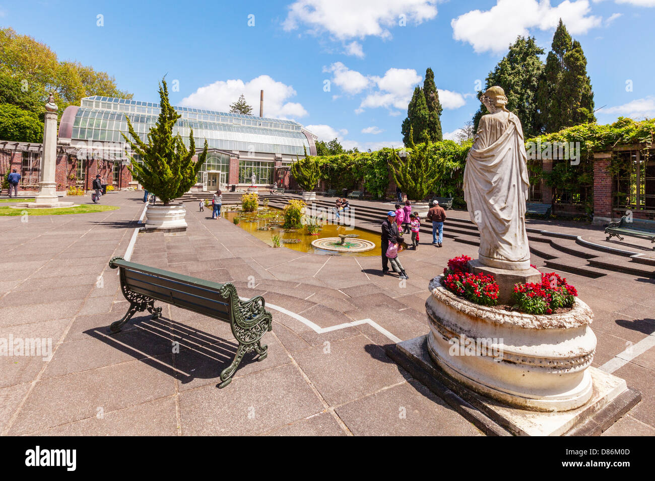 Wintergardens, Auckland Domain, en Nouvelle-Zélande. Banque D'Images