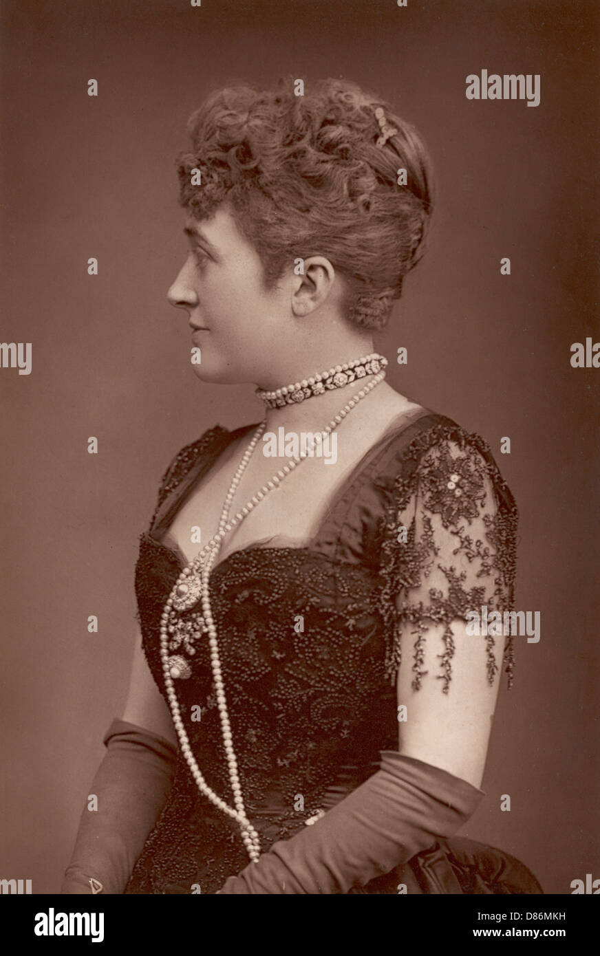 Lady Beresfor - perles Banque D'Images