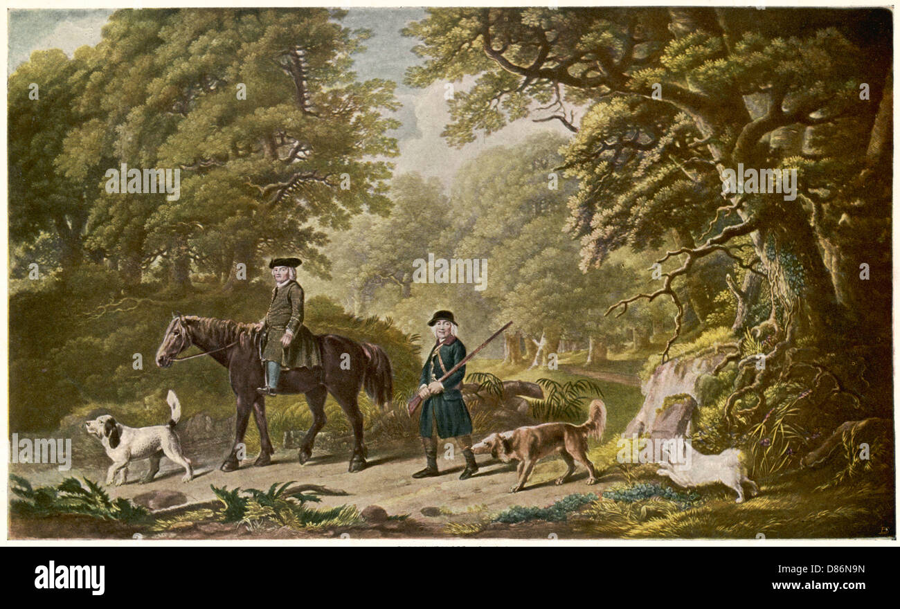 CHASSE/GAMEKEEPERS 1790 Banque D'Images