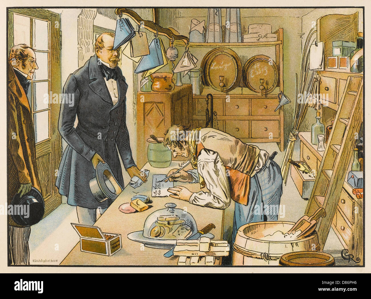 Otto von Bismarck envoie des messages secrets. Banque D'Images