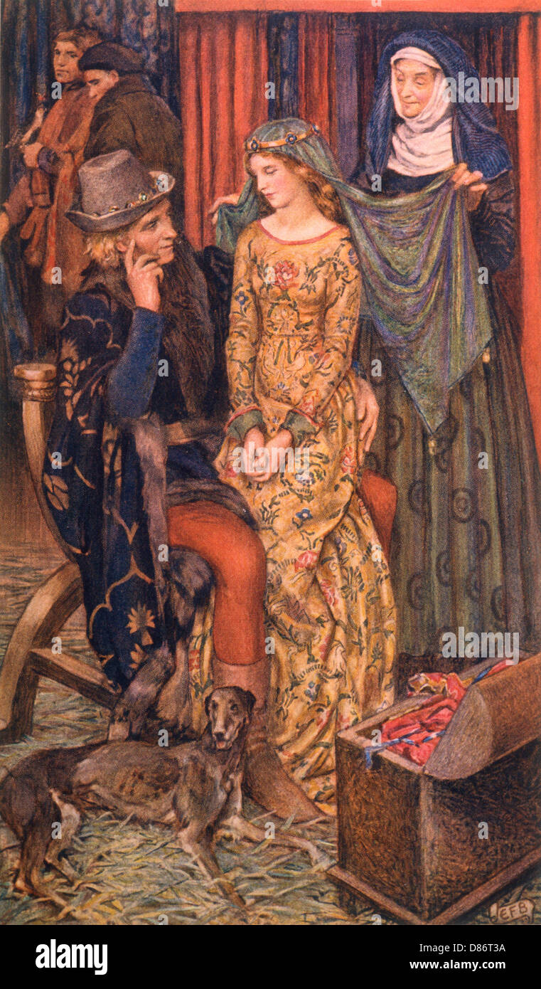 Geraint et Enid Banque D'Images