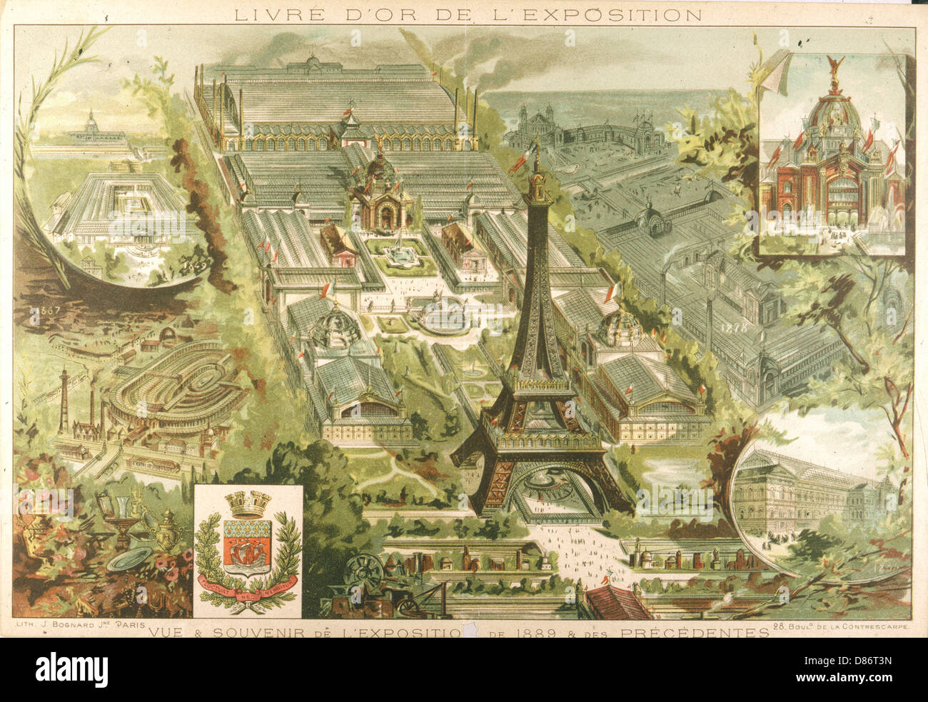 Paris Expo Souvenir 1889 Banque D'Images Paris Expo Souvenir 1889 Banque D'Images