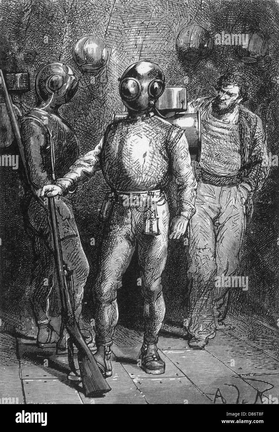 20000 ligues sous la mer, Jules Verne Banque D'Images