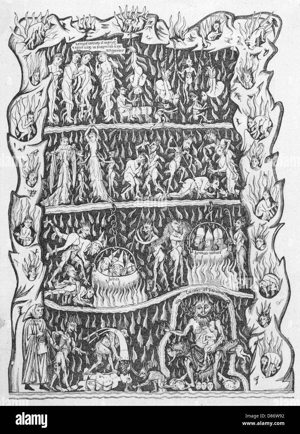 FLAMMES DE L'ENFER Banque D'Images