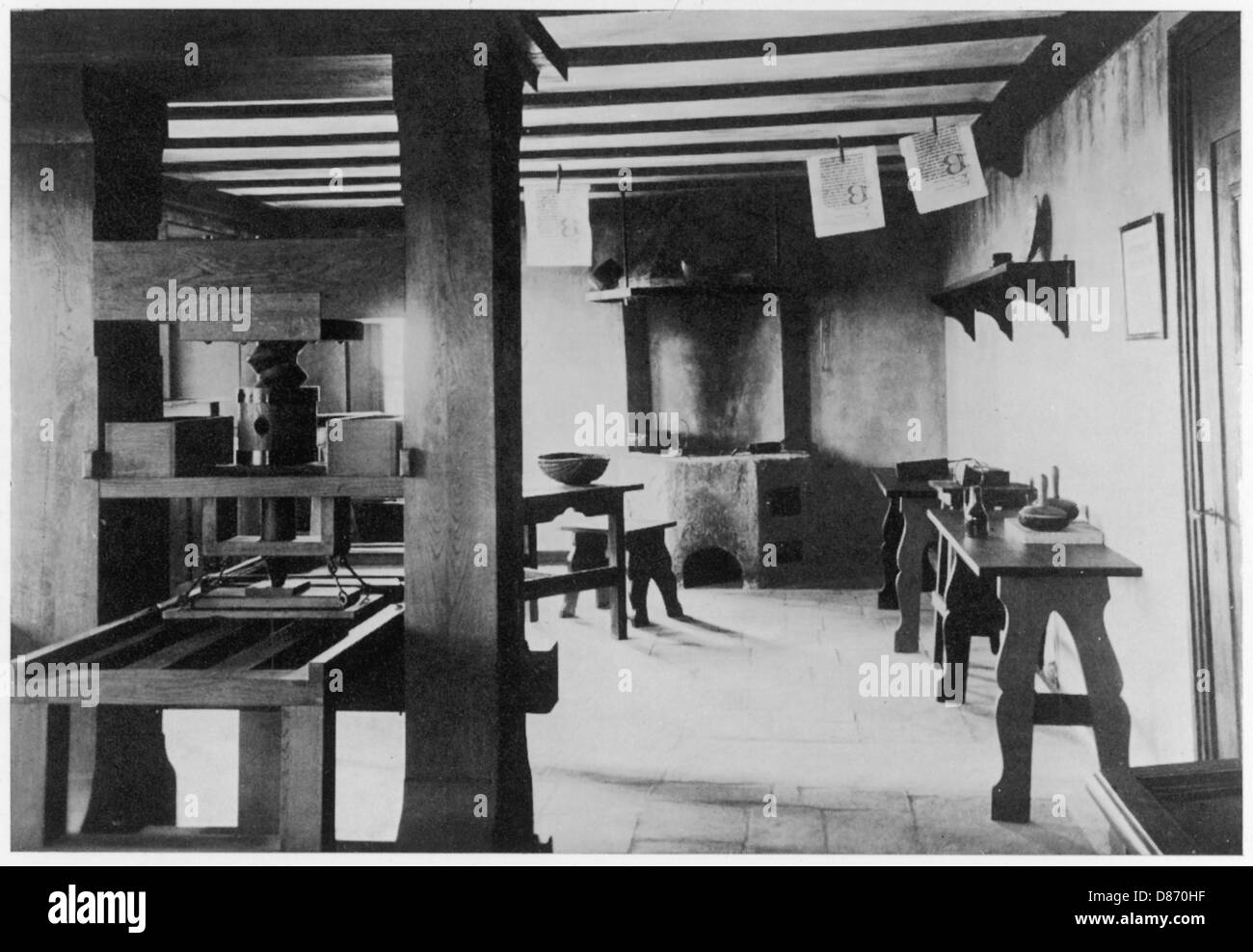 ATELIER DE GUTENBERG Banque D'Images