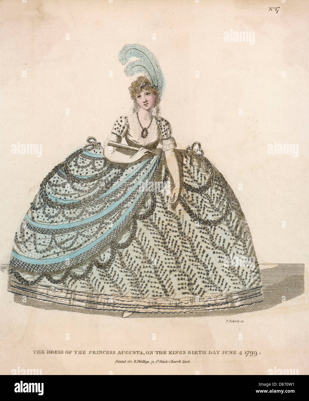 Robe de cour 1799 Banque D'Images