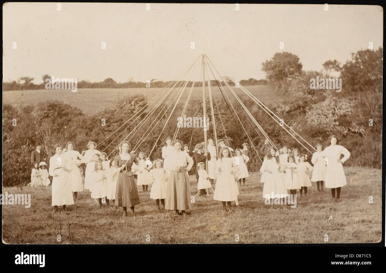 Maypole Dance - photo Banque D'Images