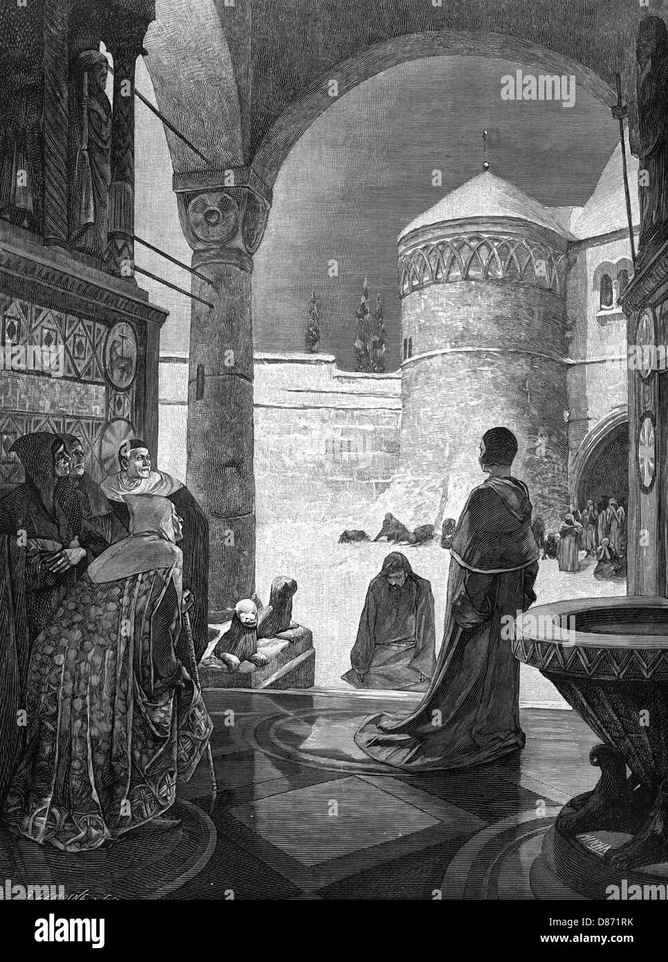 HEINRICH IV À CANOSSA Banque D'Images