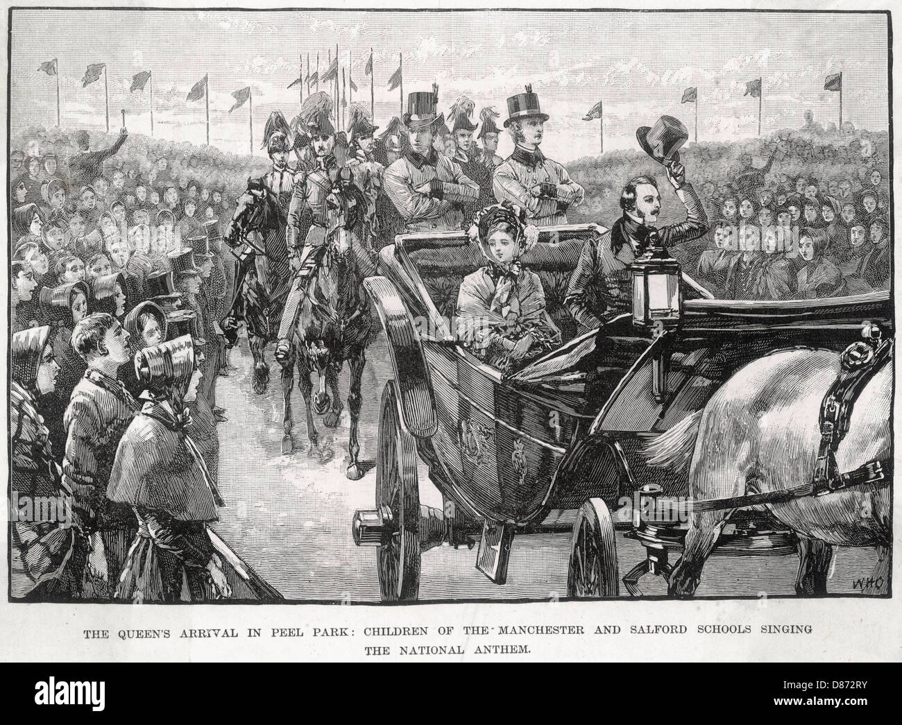 La reine Victoria visite Manchester 1851 Banque D'Images