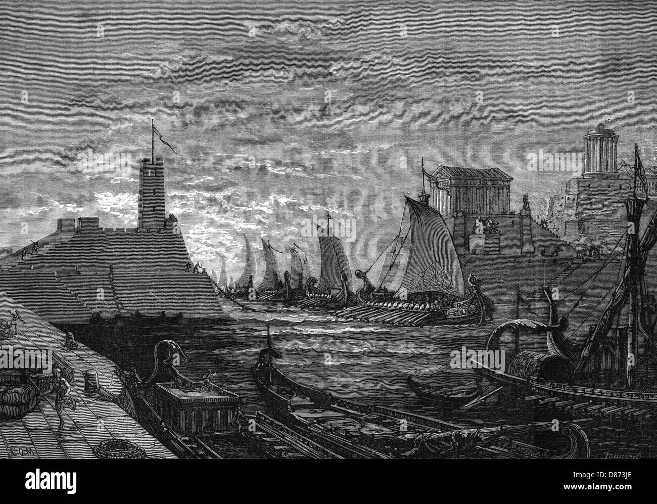 PIRÉE ASSIÉGÉE/388 AV. J.-C. Banque D'Images