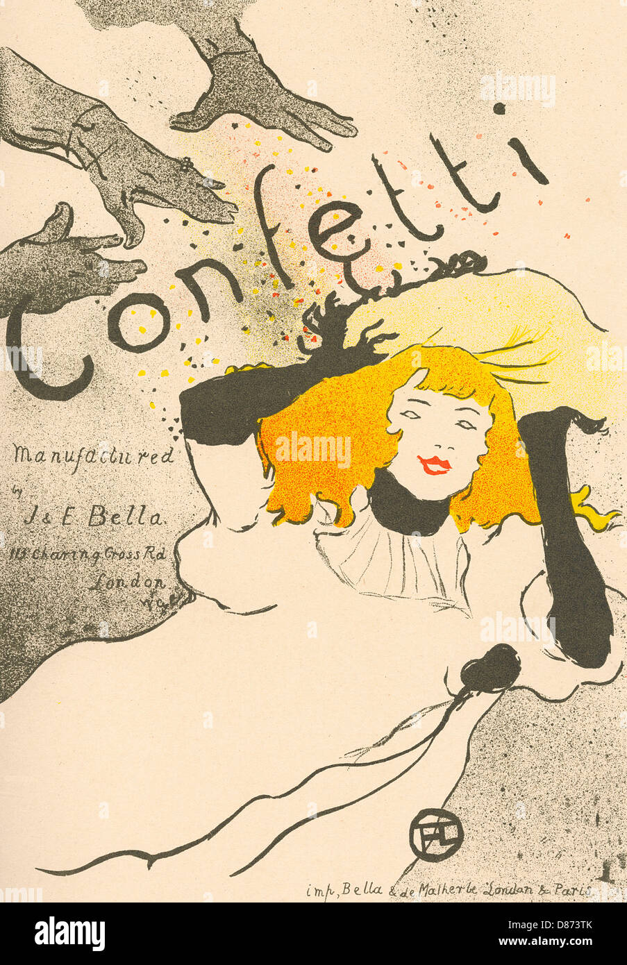 Publicité - Lautrec Confetti Banque D'Images