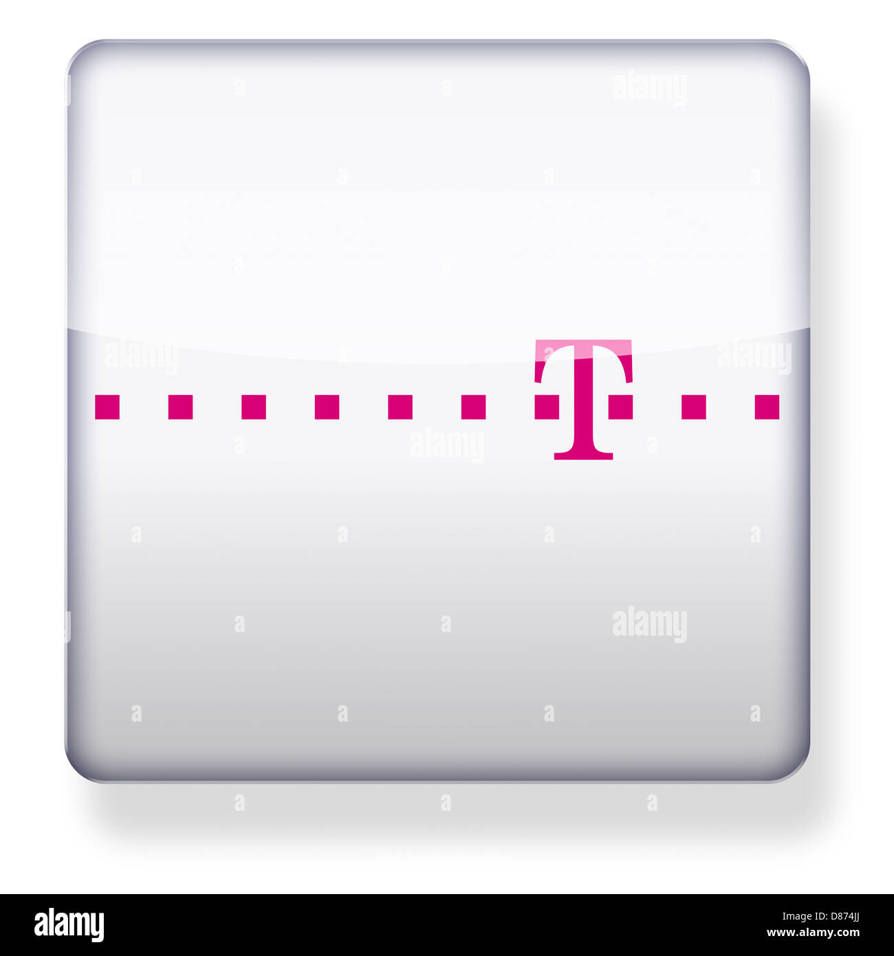 Deutsche Telekom logo comme une icône de l'application. Chemin de détourage inclus. Banque D'Images