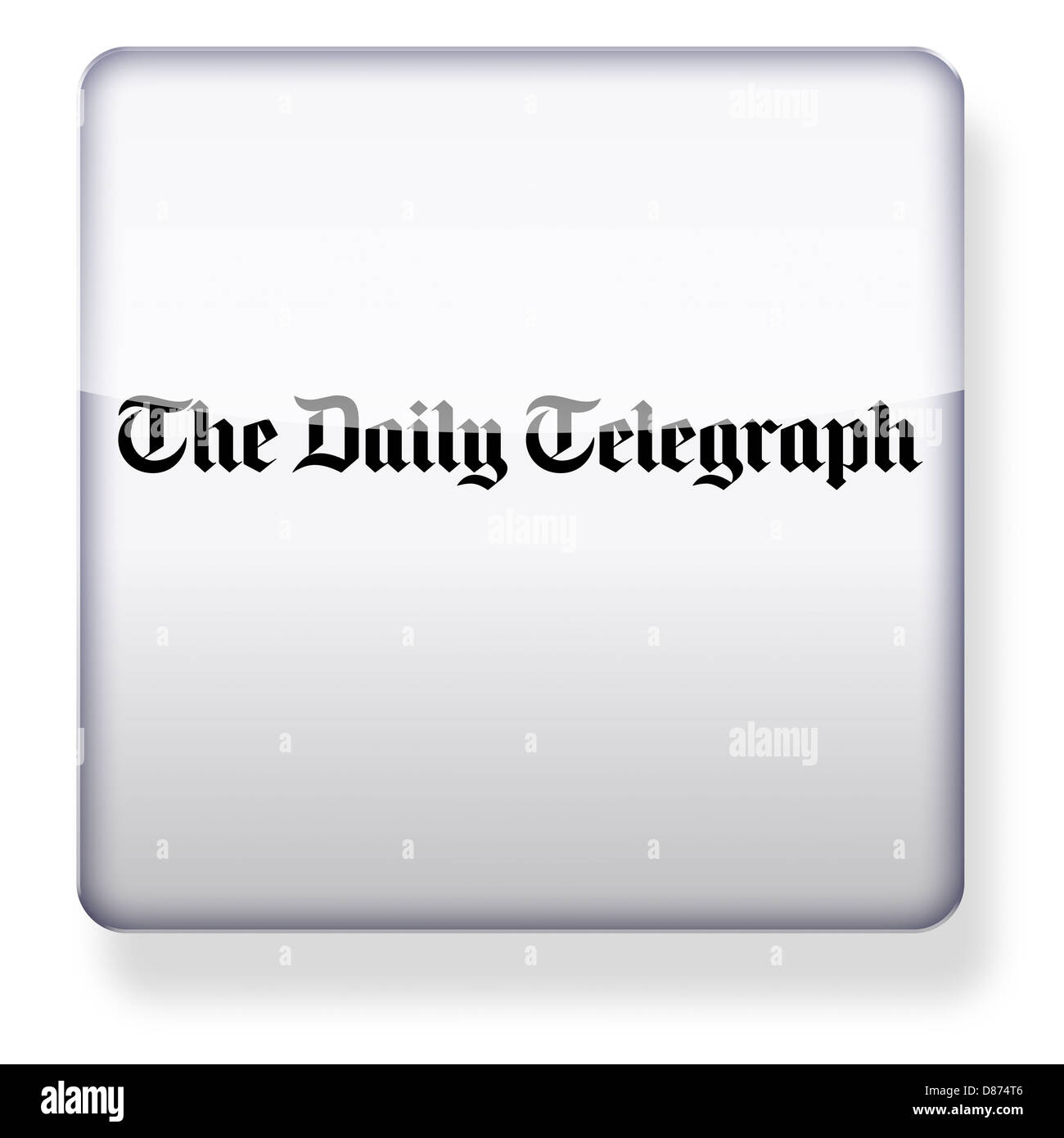 Le Daily Telegraph logo comme une icône de l'application. Chemin de détourage inclus. Banque D'Images
