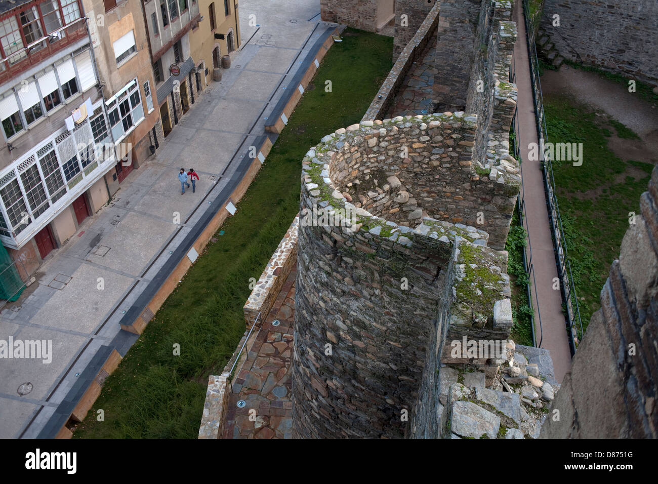 Les murs du château des Templiers. XIII à XVI siècle. Banque D'Images