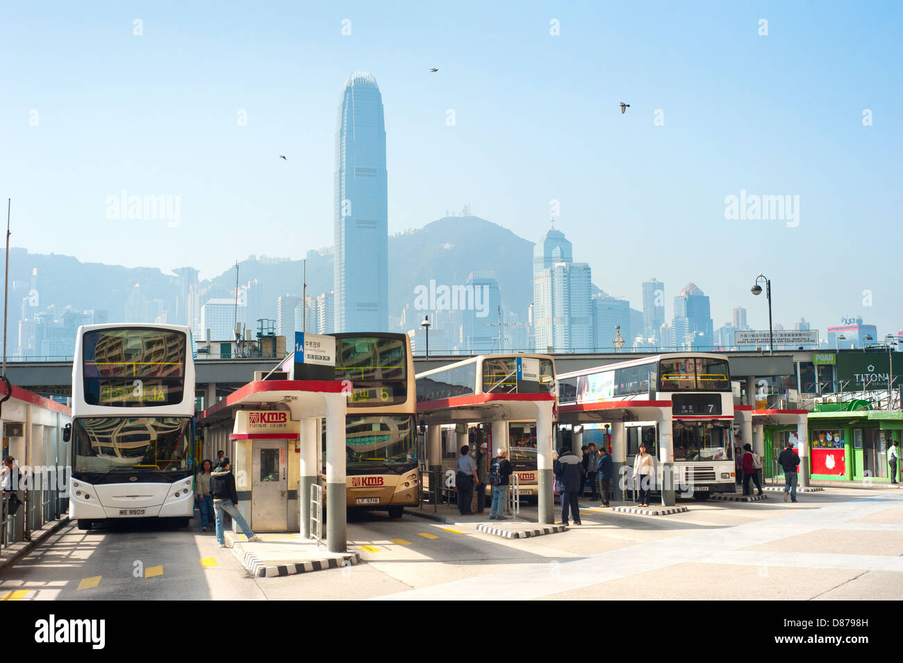 Station de bus à Hong Kong. Banque D'Images