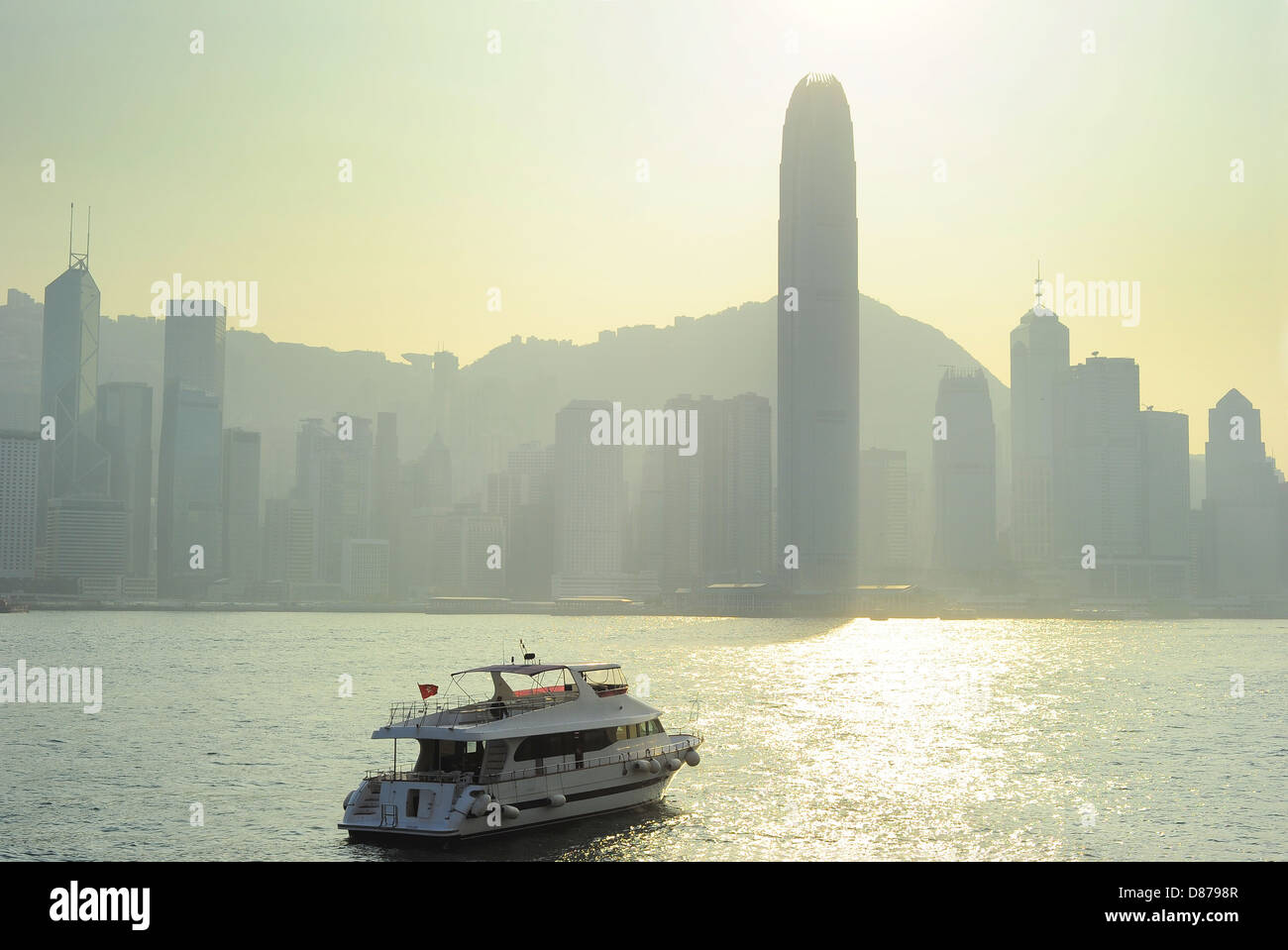 Hong Kong dans le sunshine day. rétro-éclairage Banque D'Images
