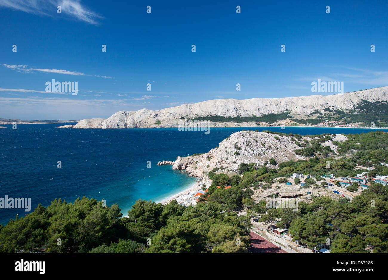 La Croatie, vue de Bunculuka beach à l'île de Krk Banque D'Images