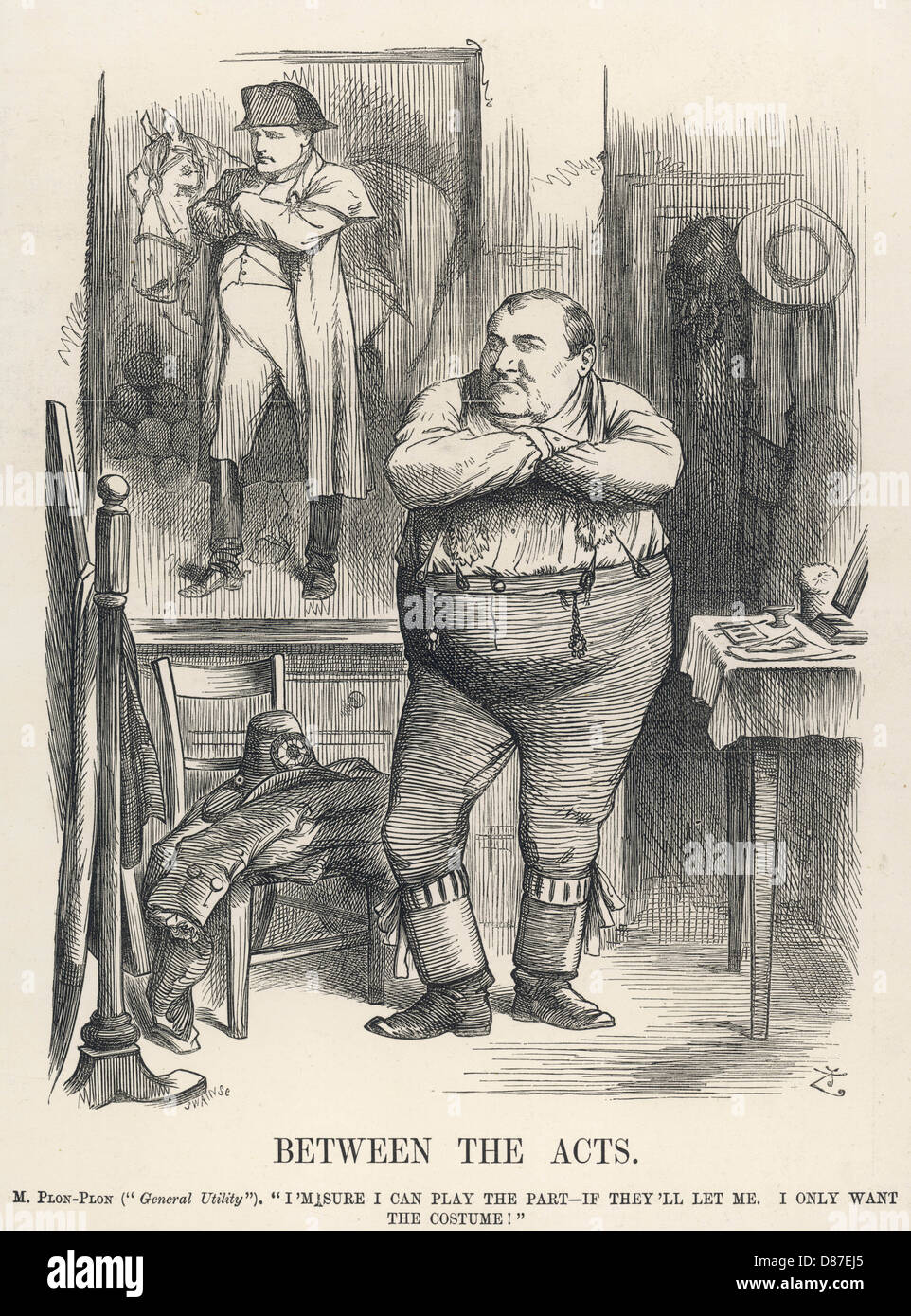 Caricature, entre les actes (Prince Napoléon) Banque D'Images