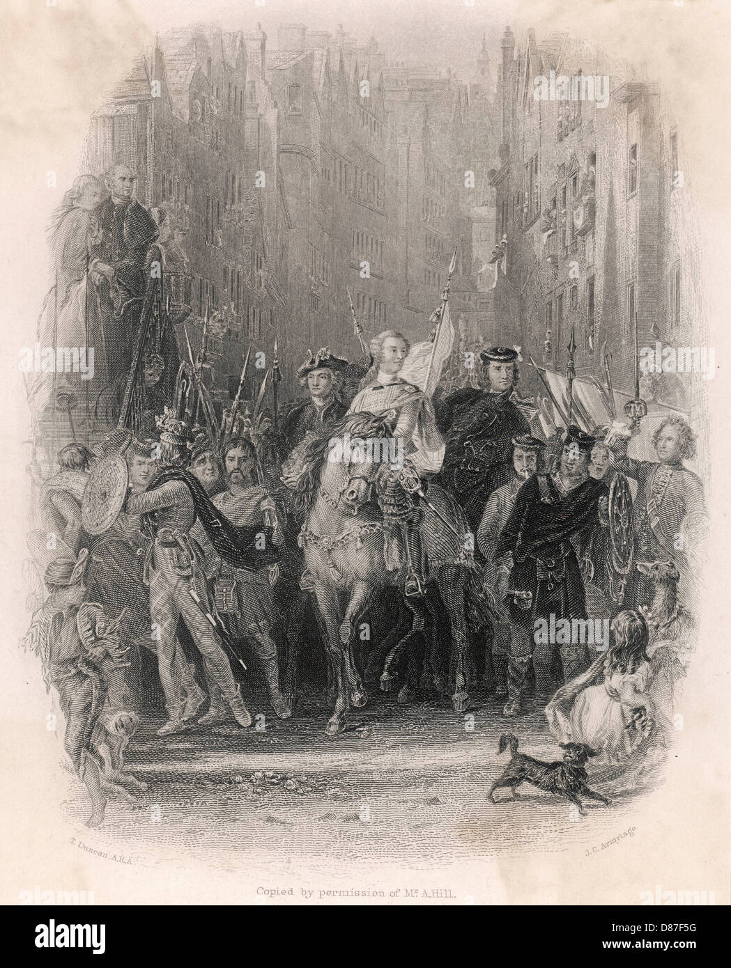 CHARLES ENTRE À ÉDIMBOURG Banque D'Images