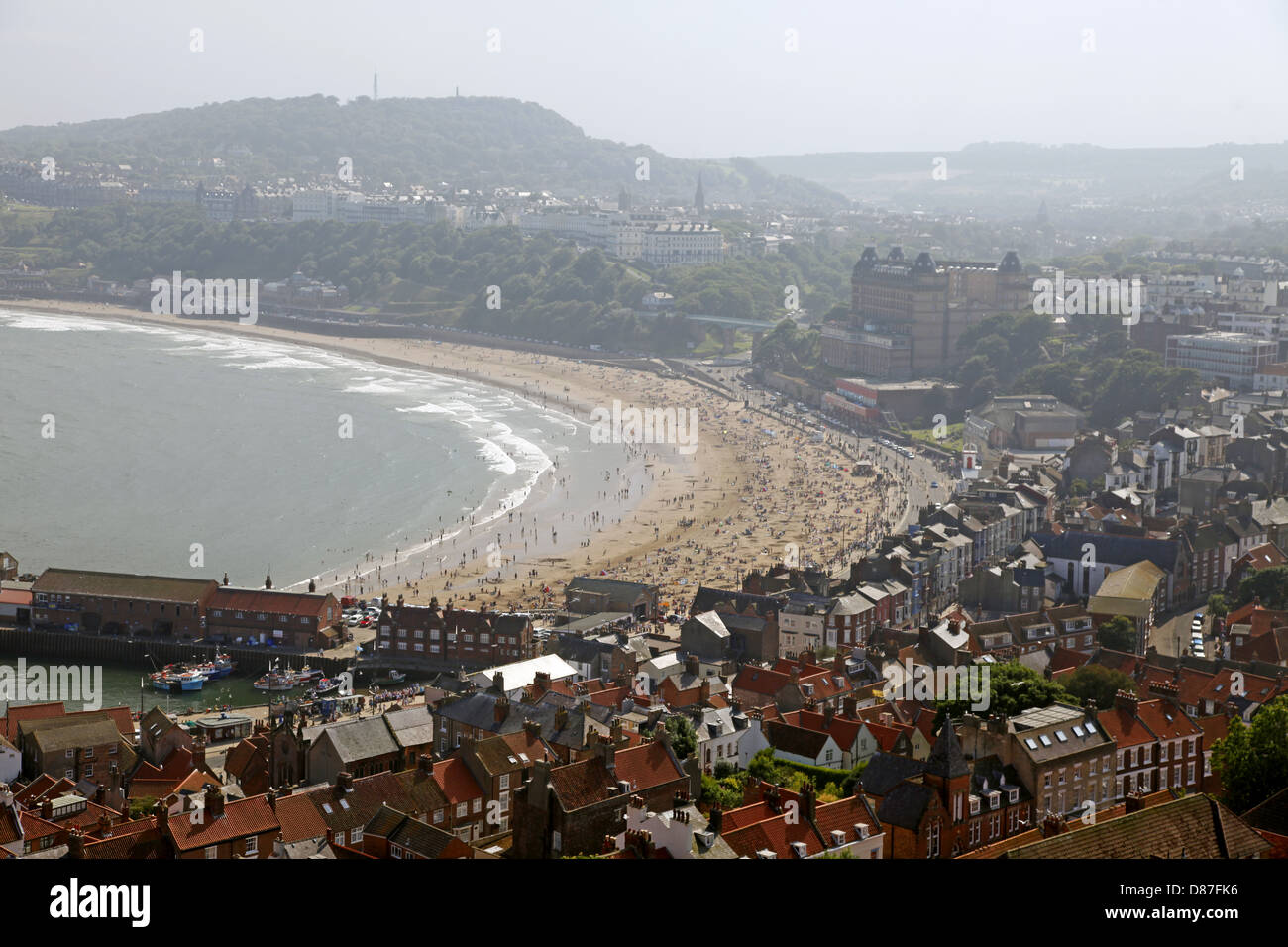 SOUTH BAY BEACH SCARBOROUGH NORTH YORKSHIRE ANGLETERRE 12 Août 2012 Banque D'Images