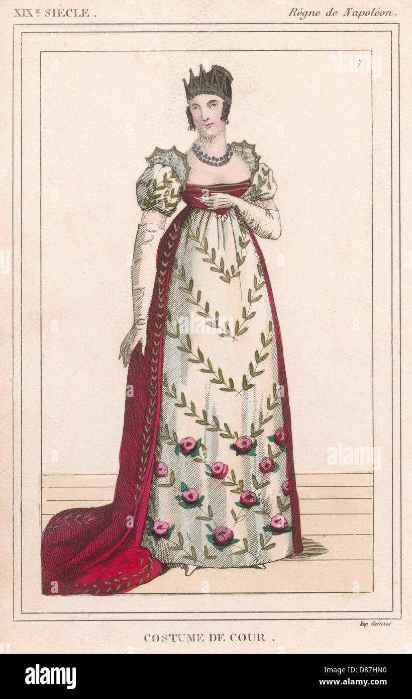 COSTUME/FEMME/FR. 1800 Banque D'Images