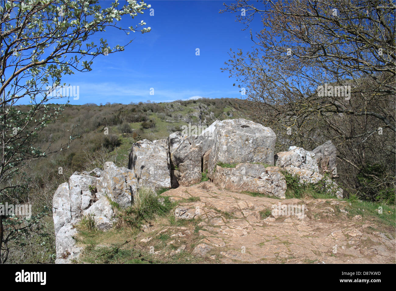 Pulpit Rock, Gorge et grottes de Cheddar, Somerset, Angleterre, Grande-Bretagne, Royaume-Uni, UK, Europe Banque D'Images