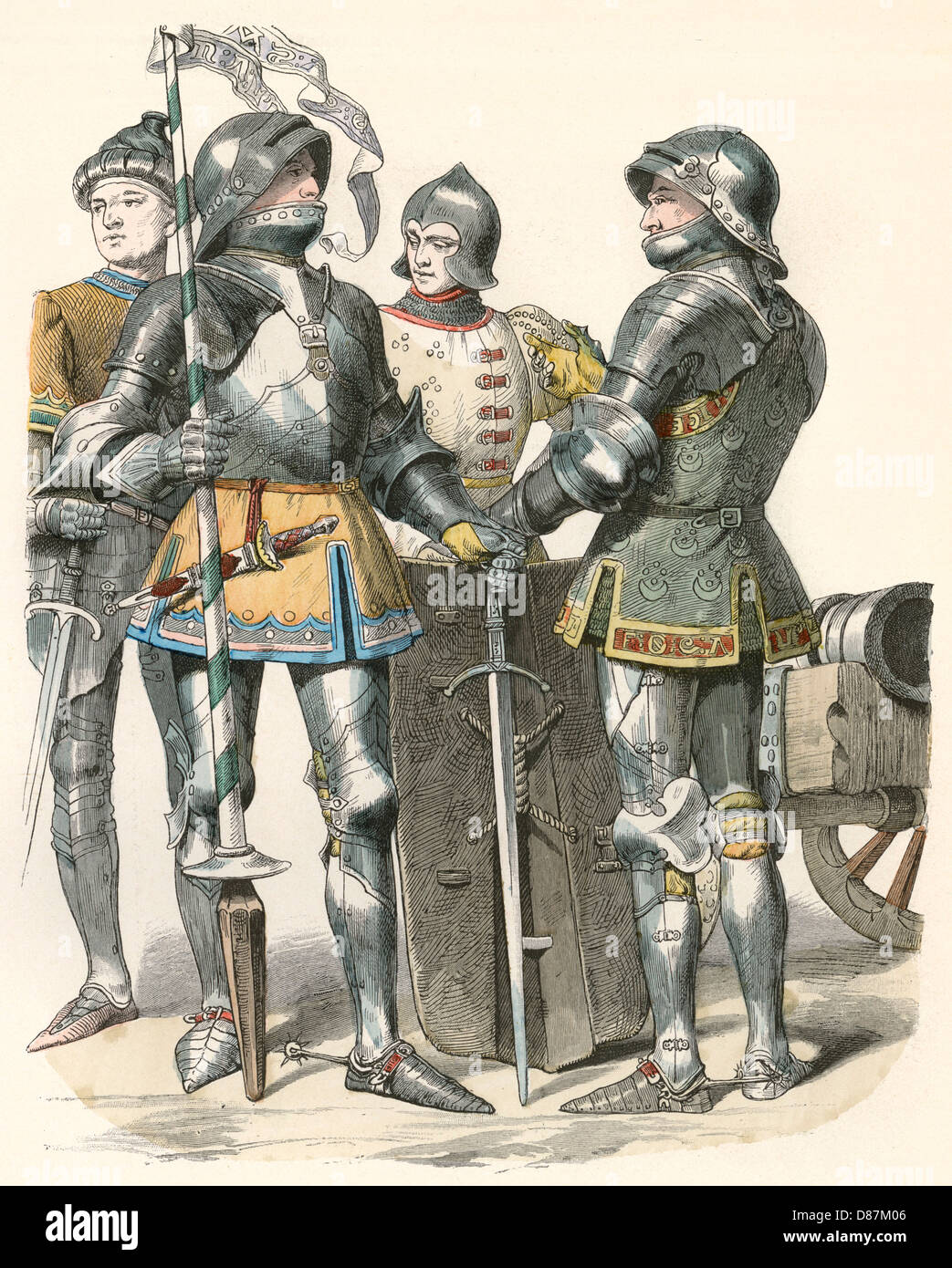 SOLDATS BOURGUIGNONS Banque D'Images