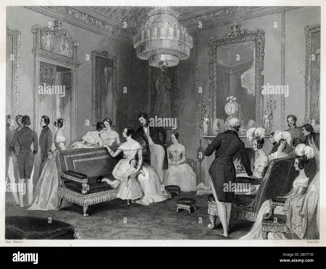 Queen Victoria dans le salon de Buckingham Palace Banque D'Images