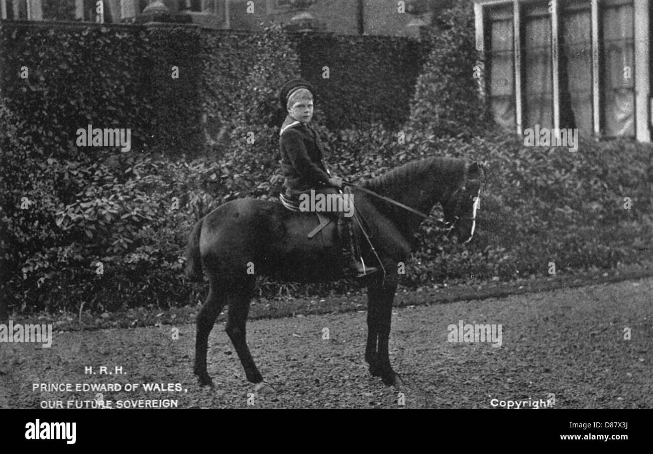 Future Edward VIII à cheval Banque D'Images