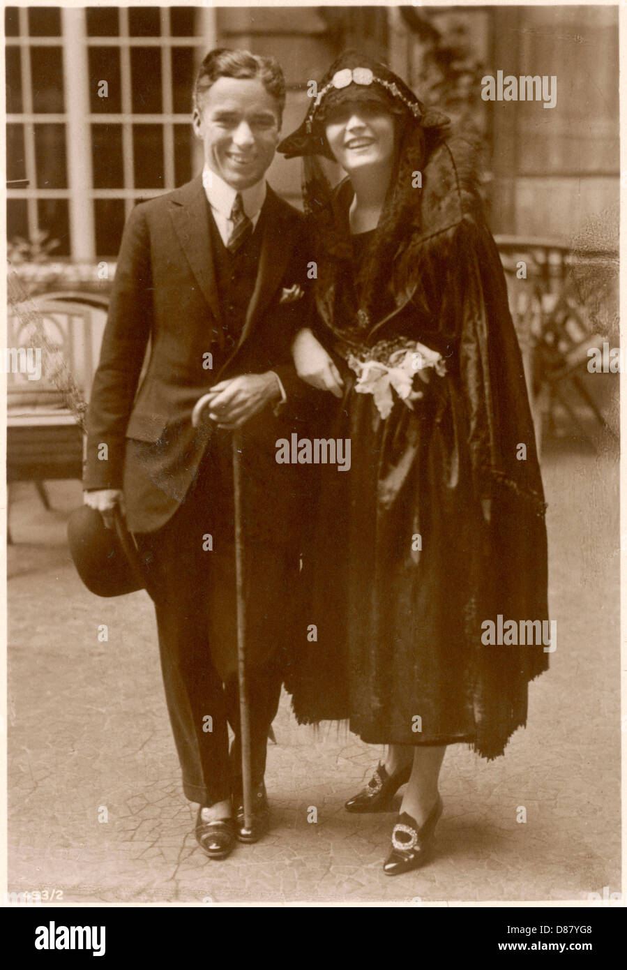Charlie Chaplin et Pola Negri Banque D'Images