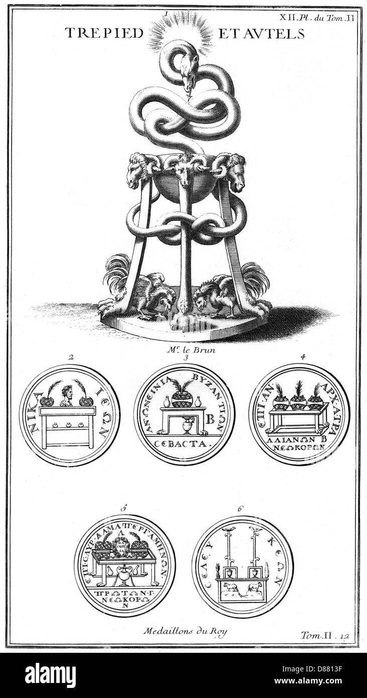 TRÉPIED GREC Banque D'Images