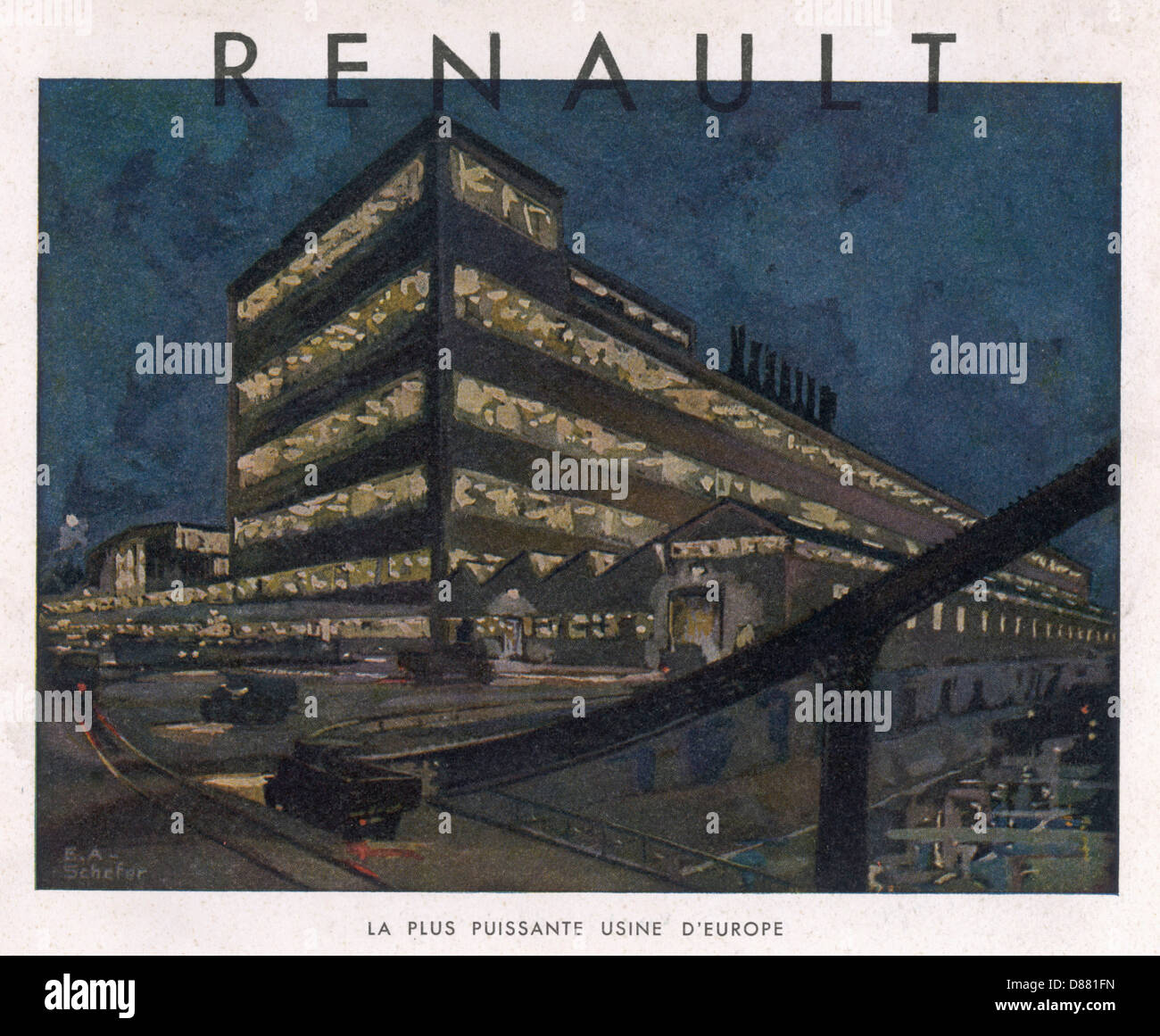 EXTÉRIEUR DE L'USINE RENAULT Banque D'Images