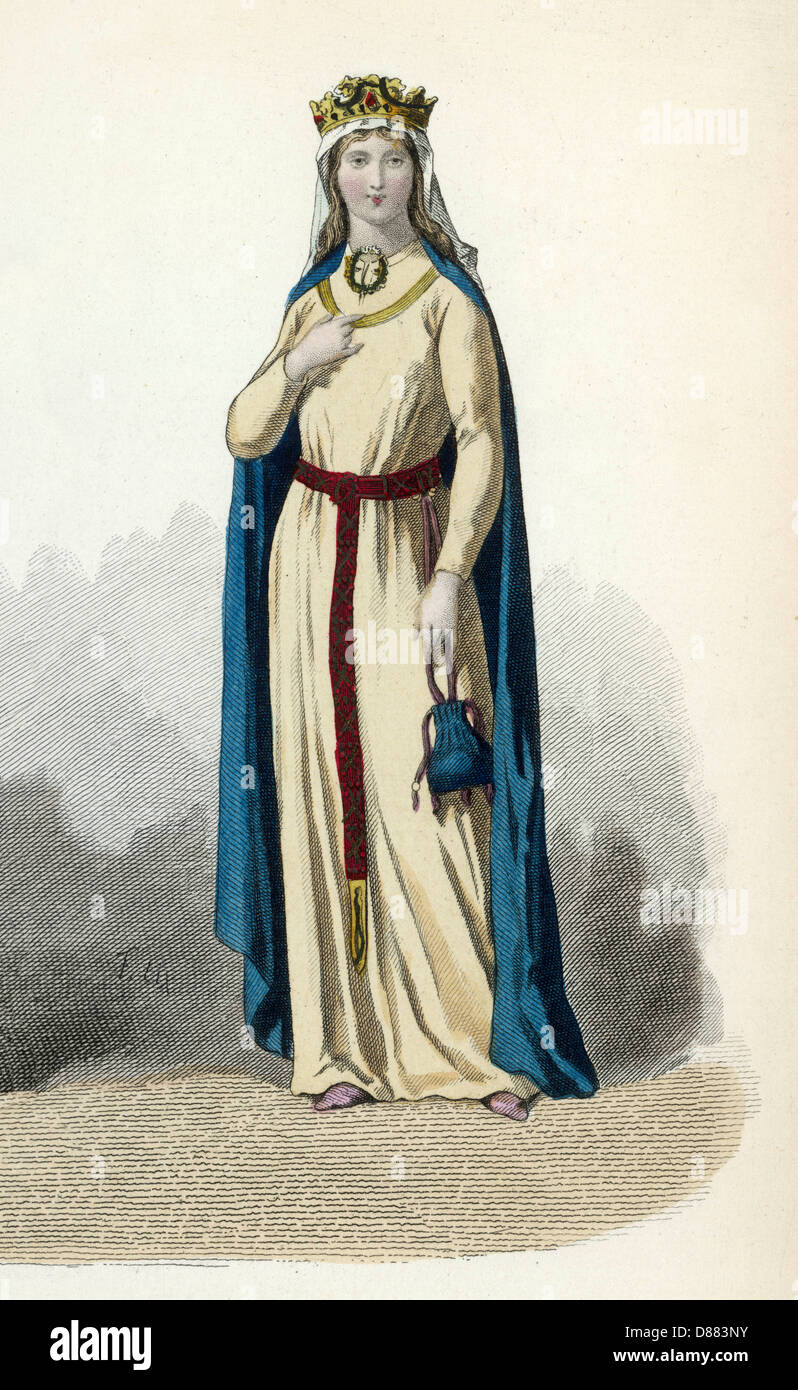 Femme capétienne, 11th siècle Banque D'Images