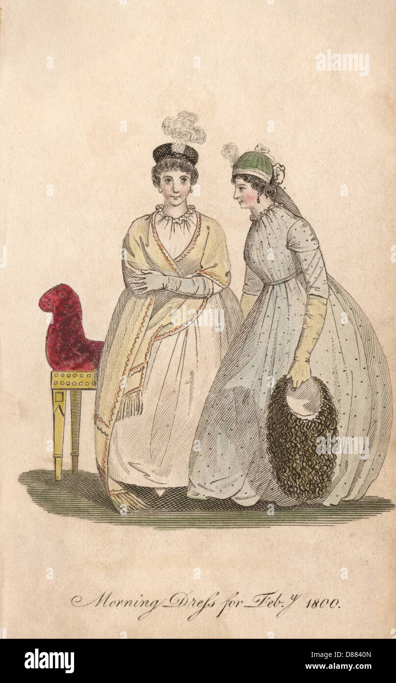 Deux Dames de 1800 Banque D'Images
