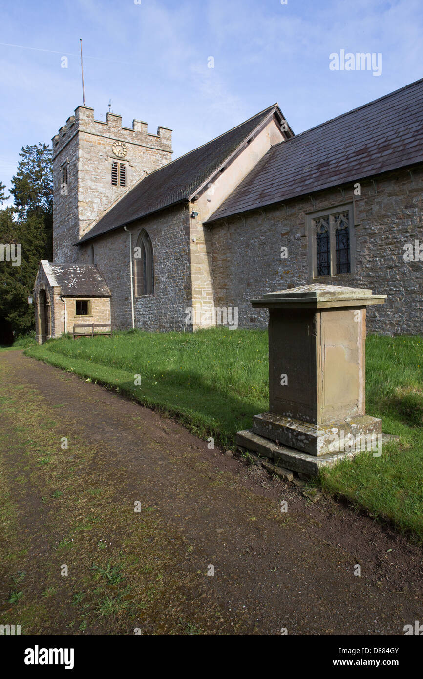 Église de St Margaret, Acton Scott, Shropshire, Angleterre Banque D'Images