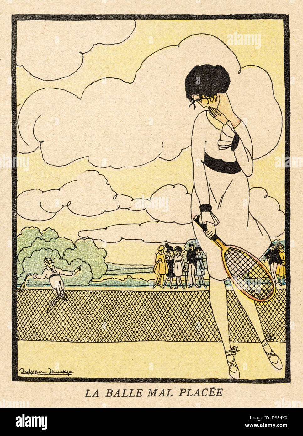 Caricature, Une balle mal placée Banque D'Images