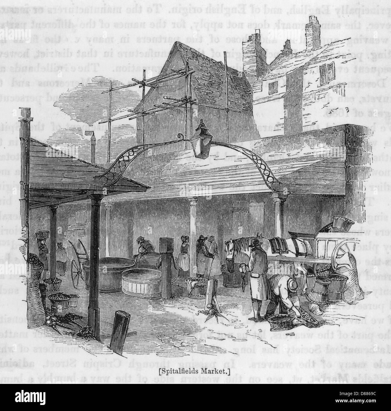 Marché de Spitalfields 1841 Banque D'Images