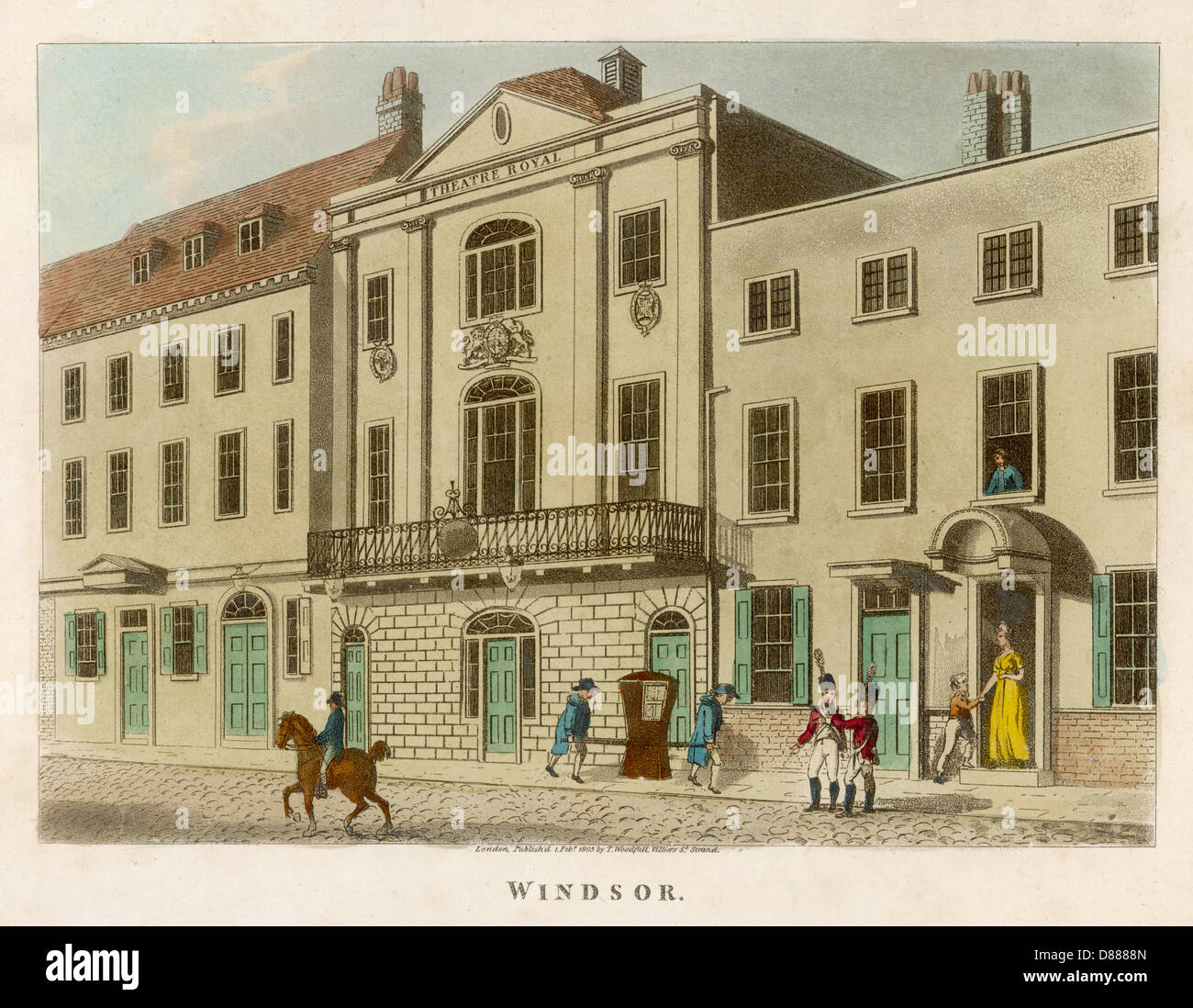 THÉÂTRE WINDSOR 1805 Banque D'Images
