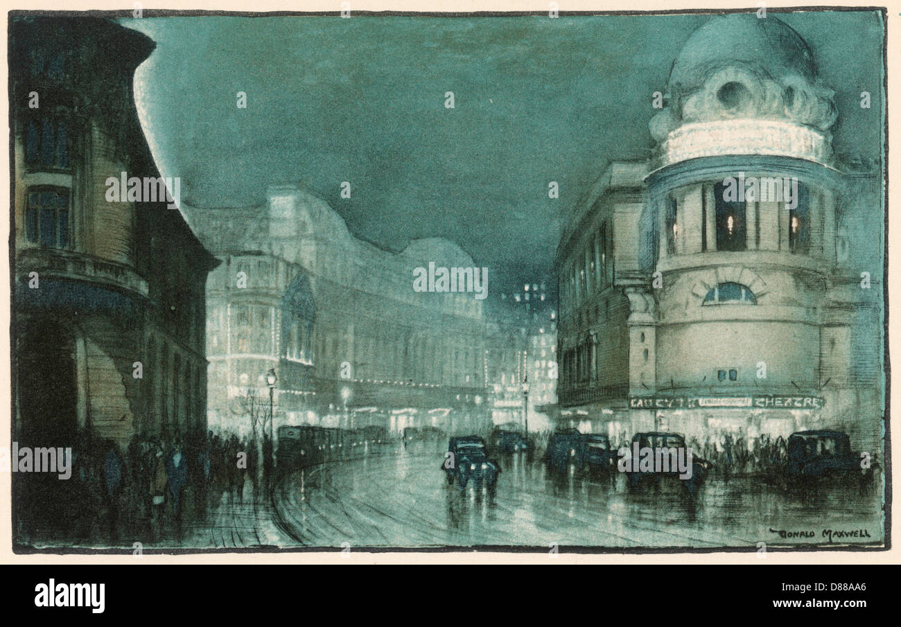 Aldwych par nuit, 1926 Banque D'Images