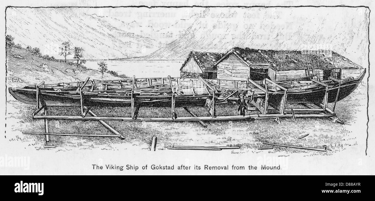 GOKSTAD NAVIRE VIKING Banque D'Images