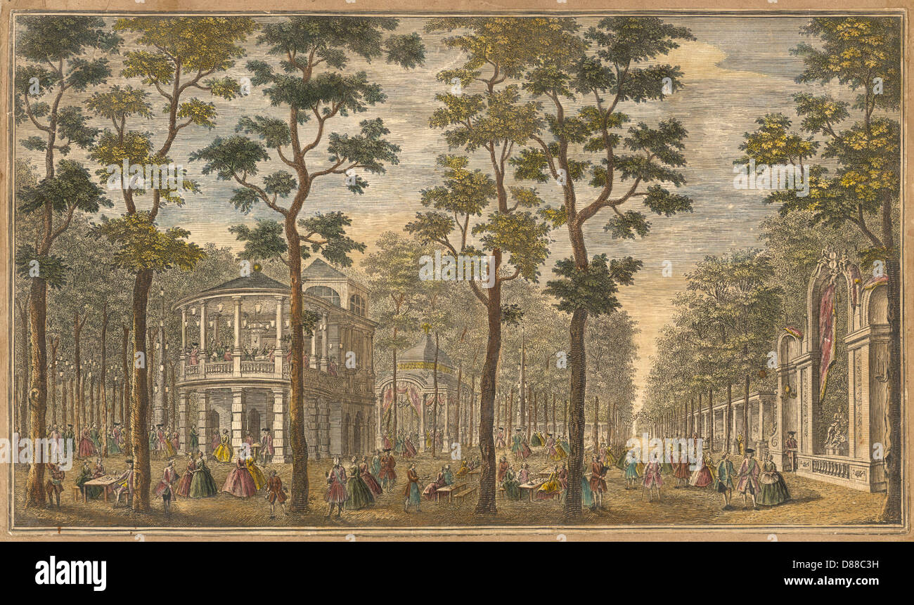 1750 Vauxhall Gardens Banque D'Images