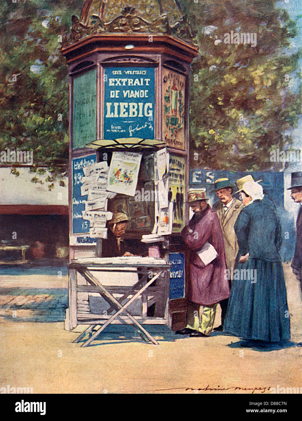 Paris - kiosque de presse - 20th siècle Banque D'Images