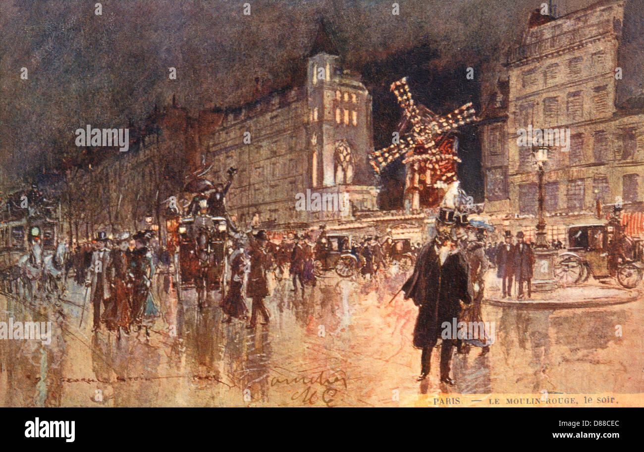 PARIS/MOULIN ROUGE 1902 Banque D'Images