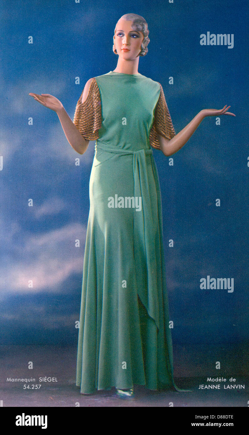 ROBE VERT JADE ET OR Banque D'Images