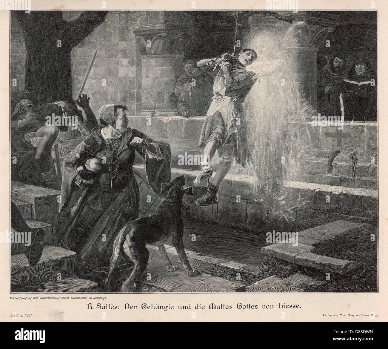 HOMME PENDU RESSUSCITÉ Banque D'Images