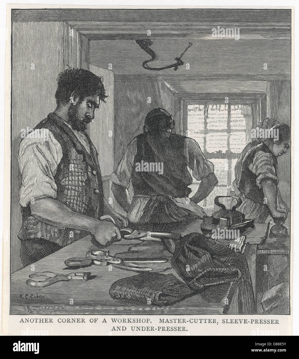 Atelier de Tailor - 1890 Banque D'Images