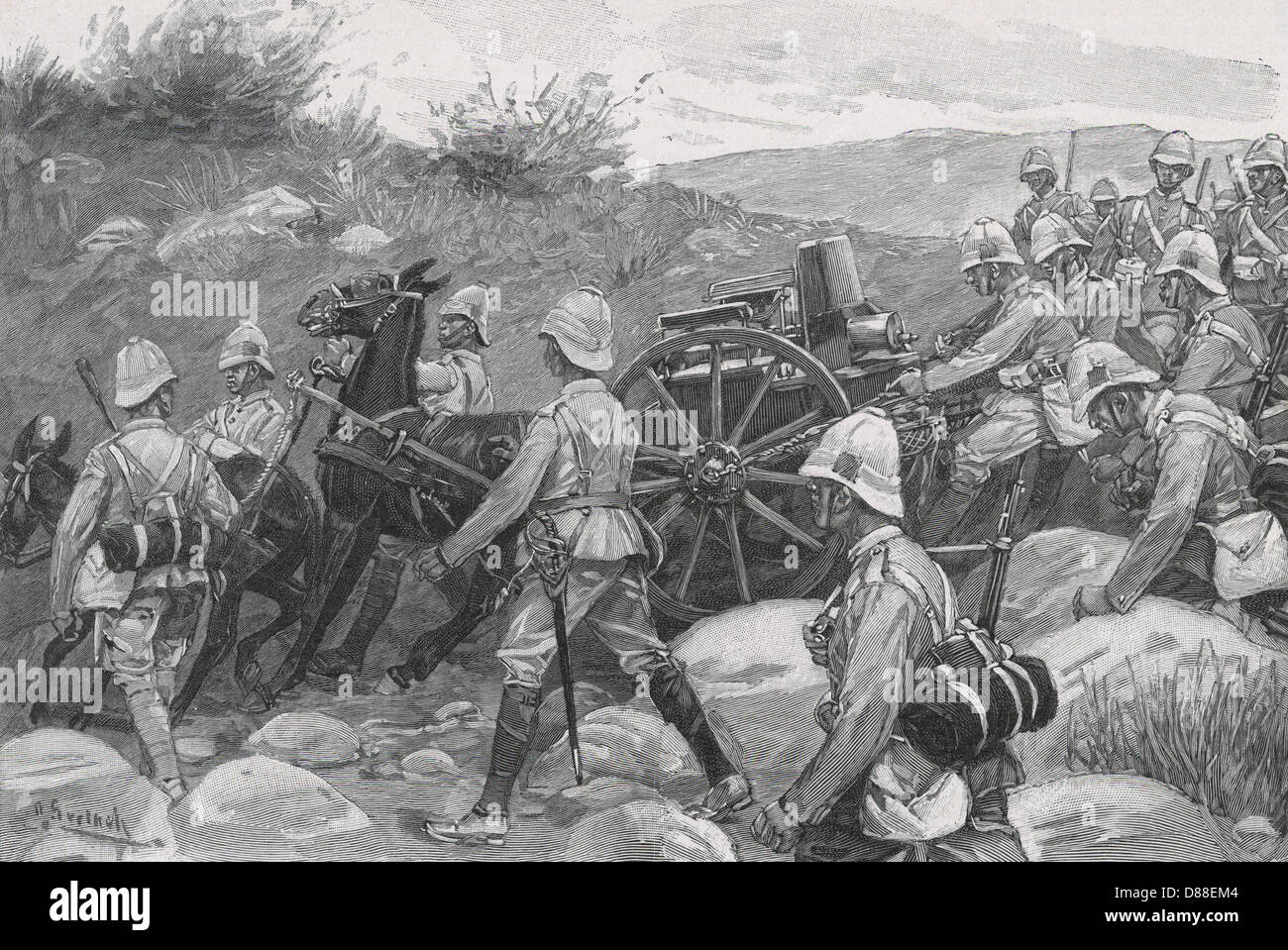 ARME BOER WAR/MAXIM Banque D'Images